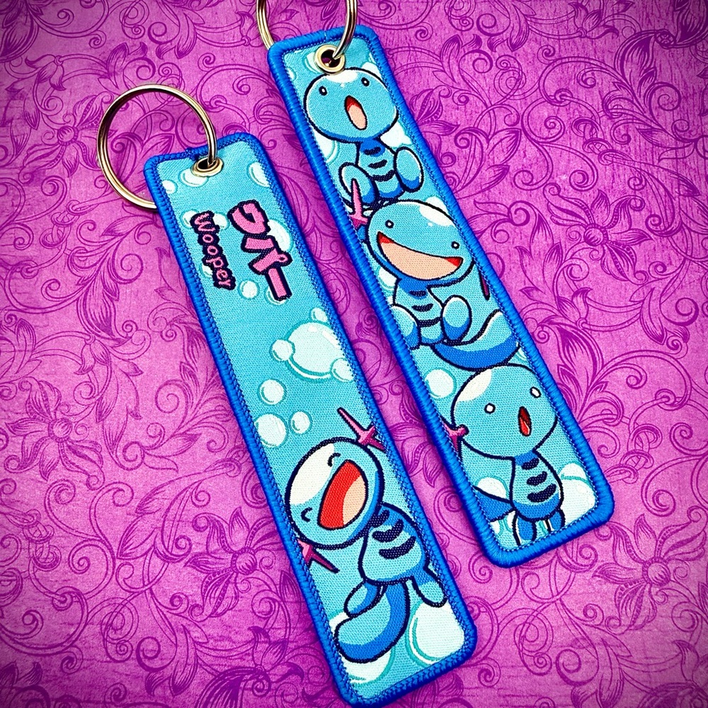 1 Piece Double Sided 5 Inch Pokemon Wooper Keychain